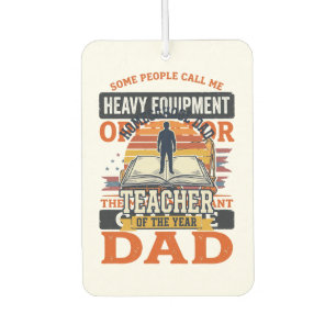 Heavy Equipment Operator Dad Vintage Shirt Design_ Air Freshener
