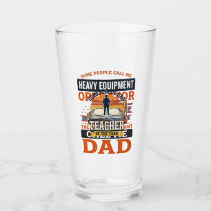 Heavy Equipment Operator Dad Vintage Shirt Design_ Glass