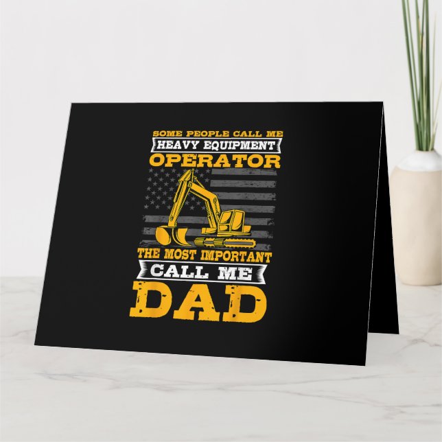 Heavy Equipment Operator Excavator Father's Day Da Card (Front)