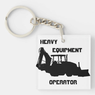 Heavy Equipment Operator Keychain