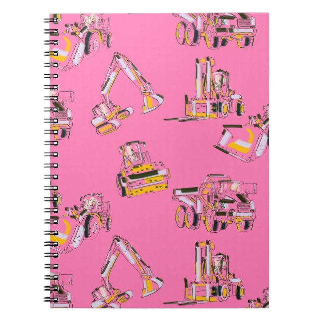 Heavy Equipment Spiral Notebook for Work (Front)