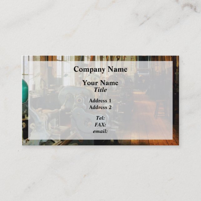 Heavy Machine Shop Business Card (Front)