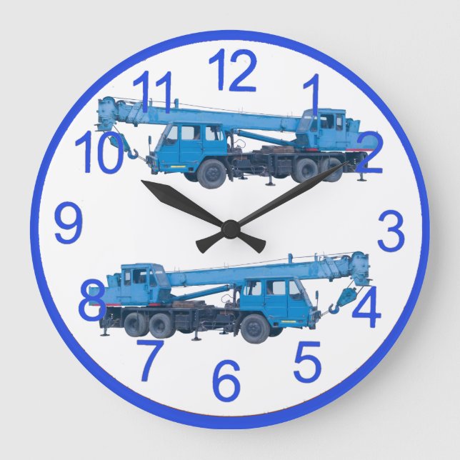 Heavy Machinery Acrylic Wall Clock (Front)