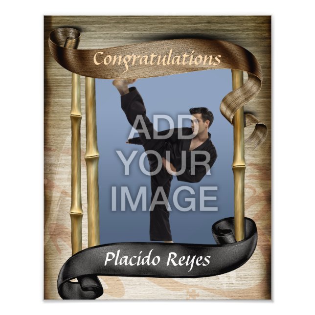 Heavy Martial Arts Black Belt Portrait One Photo (Front)