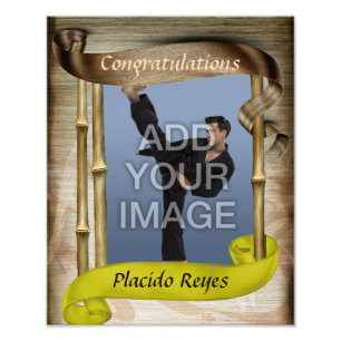 Heavy Martial Arts Yellow Belt Portrait One Photo Print