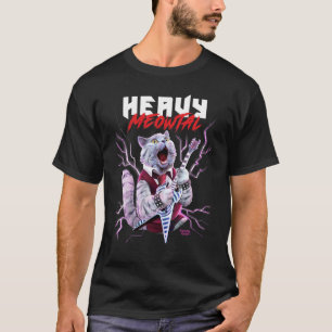 Heavy Meowtal Cat Playing Metal Guitar   Cat T-Shirt