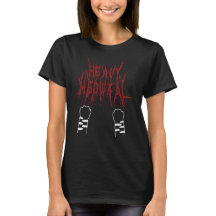 Heavy meowtal T-shirt cute cat paw metal logo