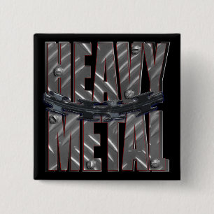 heavy metal 2 inch square button