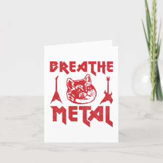 Heavy Metal Cat Holiday Card