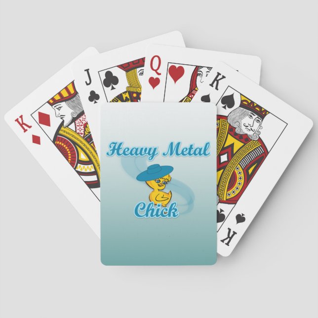 Heavy Metal Chick #3 Playing Cards (Back)