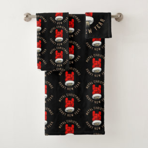 Heavy Metal Christmas Bath Towel Set
