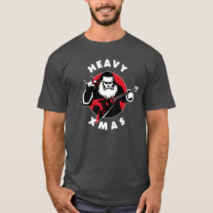 Heavy Metal Christmas   Guitar Player Santa Claus T-Shirt