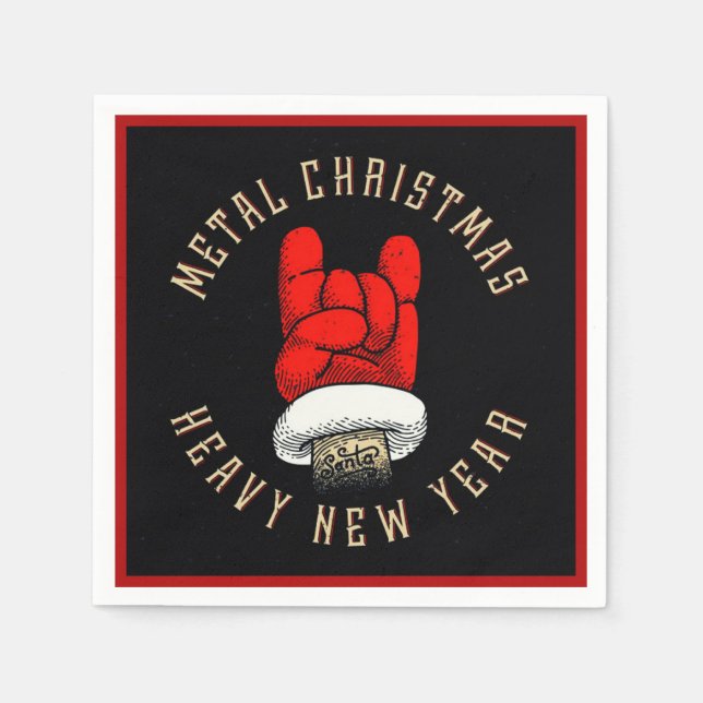Heavy Metal Christmas Napkins (Front)