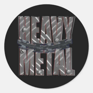 heavy metal classic round sticker