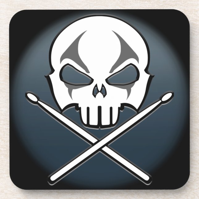 Heavy Metal Coaster Rock & Roll Drummer Coasters (Front)