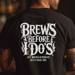 Heavy Metal Custom Bachelor Party Rock N' Roll T-Shirt<br><div class="desc">Wear the fun! This heavy metal bachelor party t-shirt is a custom,  funny groomsmen gift,  perfect for brewery nights,  bachelor weekends,  and rocking the groom squad.</div>