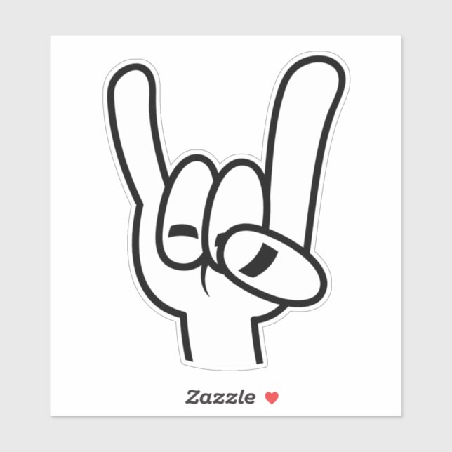 Heavy Metal Devil Horns Black Line (Sheet)