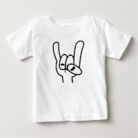 Heavy Metal Devil Horns Black Line