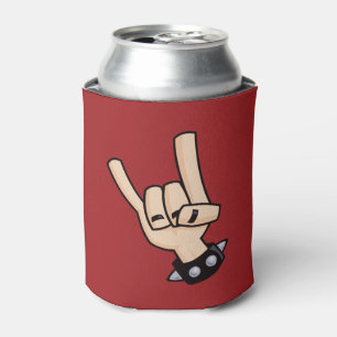 Heavy Metal Devil Horns Can Cooler