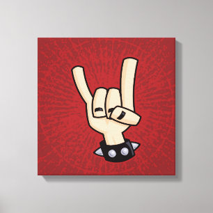 Heavy Metal Devil Horns Canvas Print