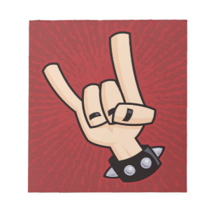 Heavy Metal Devil Horns Notepad