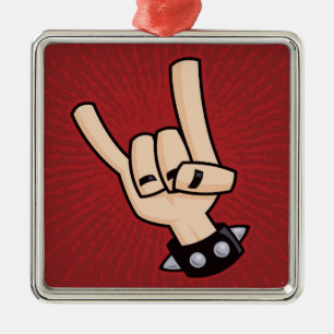 Heavy Metal Devil Horns Ornament
