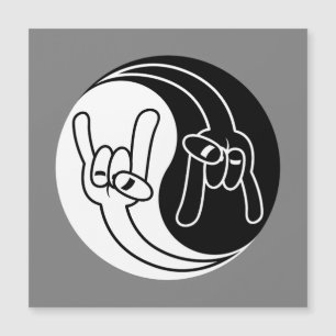 Heavy Metal Devil Horns Yin Yang