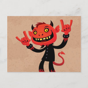 Heavy Metal Devil Postcard