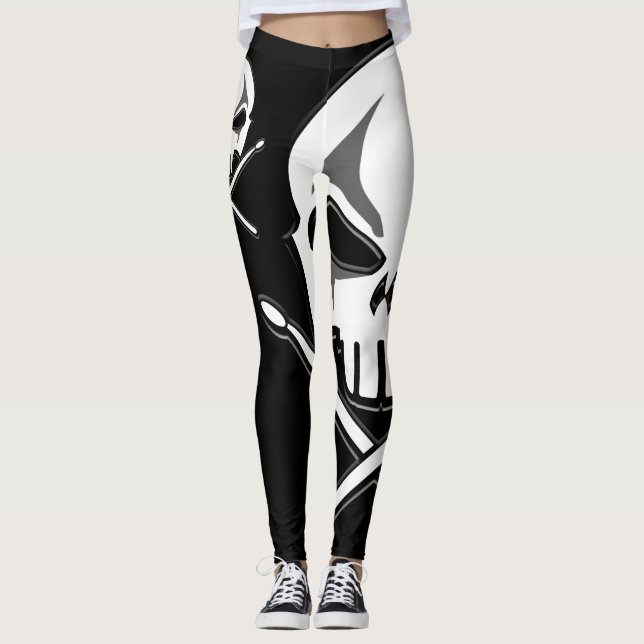 Heavy Metal Drummer Leggings Rock & Roll Legging (Front)