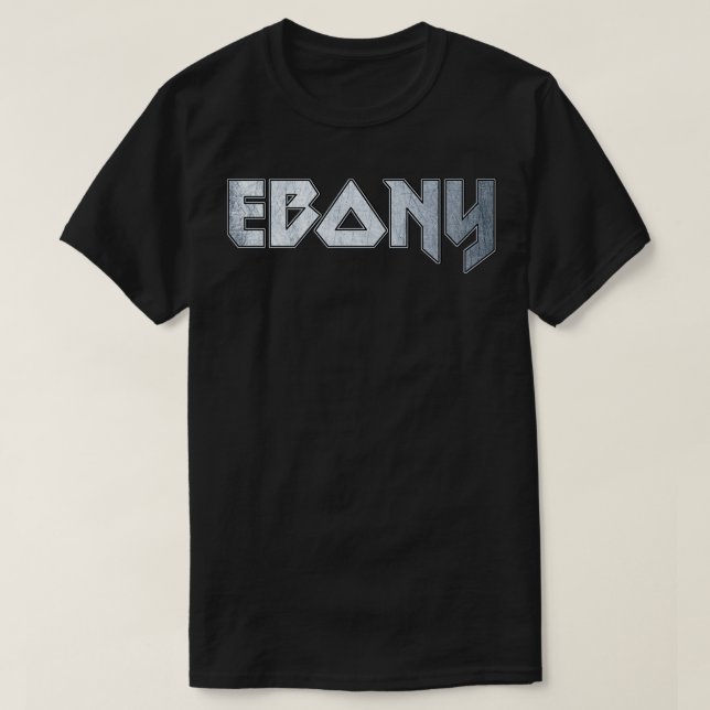 Heavy metal Ebony T-Shirt (Design Front)