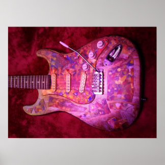 Heavy Metal Electric Guitar Body Poster