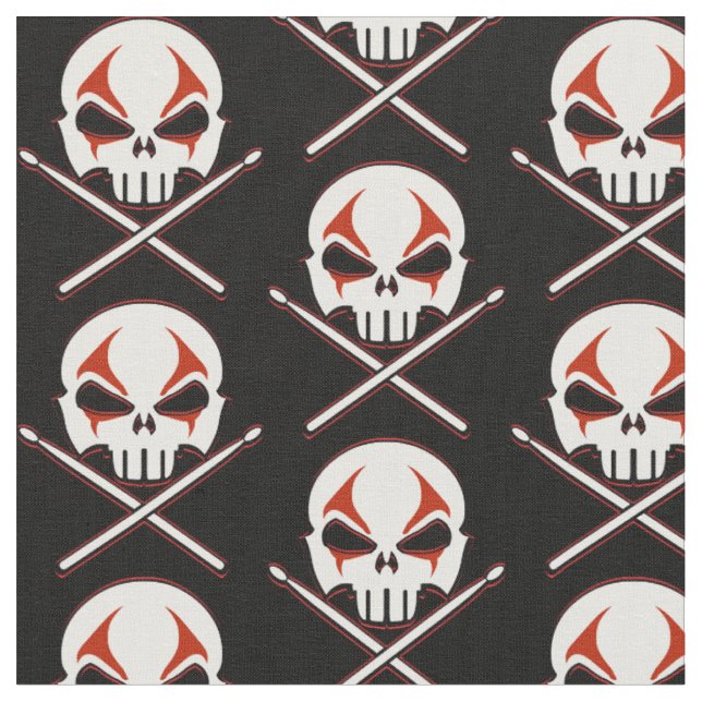 Heavy Metal Fabric Rock & Roll Drummer Custom (Close Up)