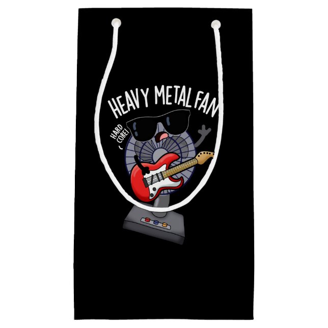 Heavy Metal Fan Funny Music Pun Dark BG Small Gift Bag (Front)