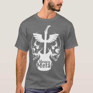 Heavy Metal Flying Guitars With Skulls Rock T-Shirt