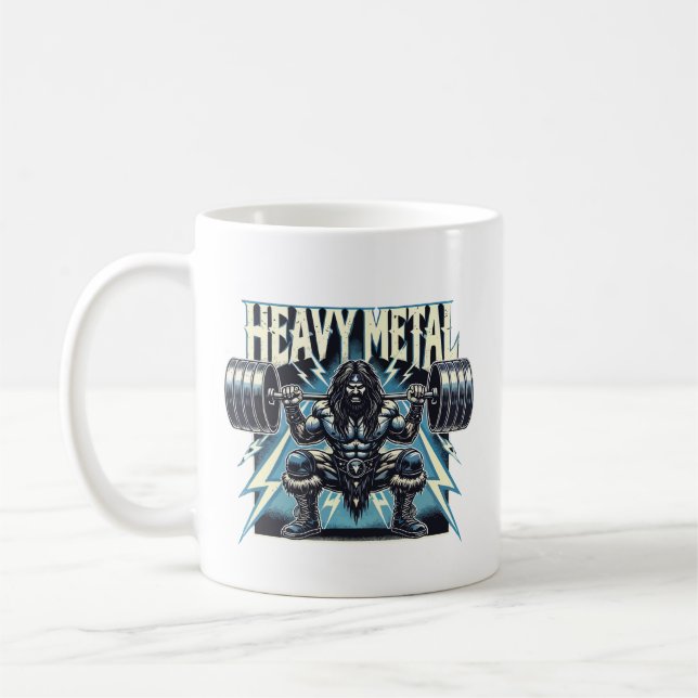 Heavy Metal - Funny Lifting Gym Workout Fitness Coffee Mug (Left)