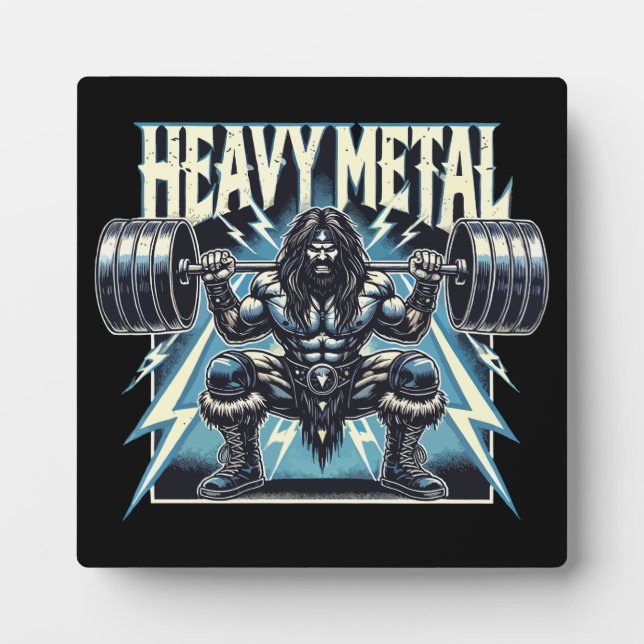 Heavy Metal - Funny Lifting Gym Workout Fitness Plaque (Front)
