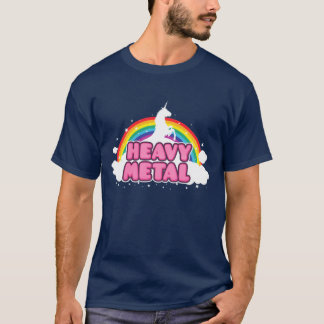 HEAVY METAL Funny Unicorn Rainbow Mosh Parody funn T-Shirt