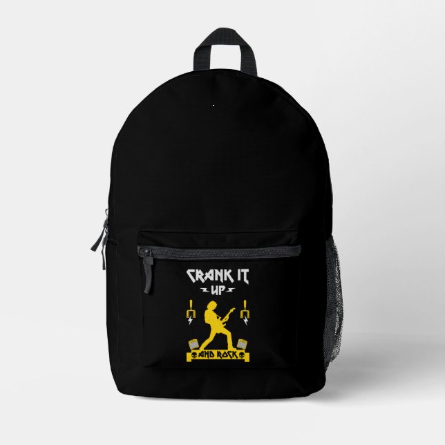 Heavy Metal Guitar Legend Printed Backpack (Front)