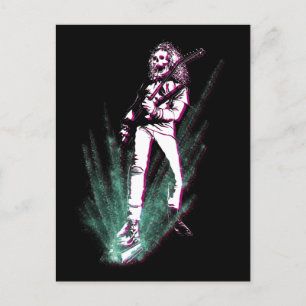Heavy Metal Guitar Player Postcard