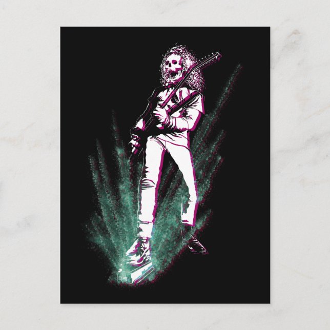 Heavy Metal Guitar Player Postcard (Front)