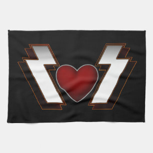 Heavy Metal Heart Kitchen Towel