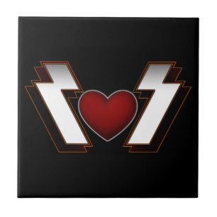 Heavy Metal Heart Tile