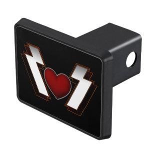 Heavy Metal Heart Trailer Hitch Cover