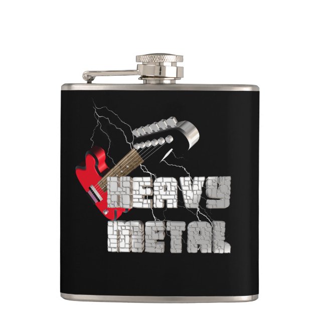 Heavy metal hip flask (Front)
