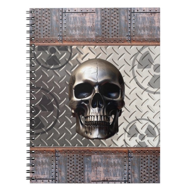 Heavy Metal Industrial Radiology Skull Notebook (Front)