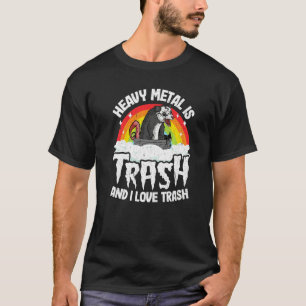 Heavy Metal Is Trash And I Love Trash Opossum Meta T-Shirt