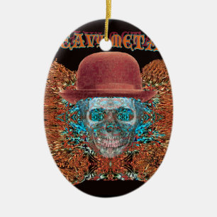 heavy metal large. ceramic ornament