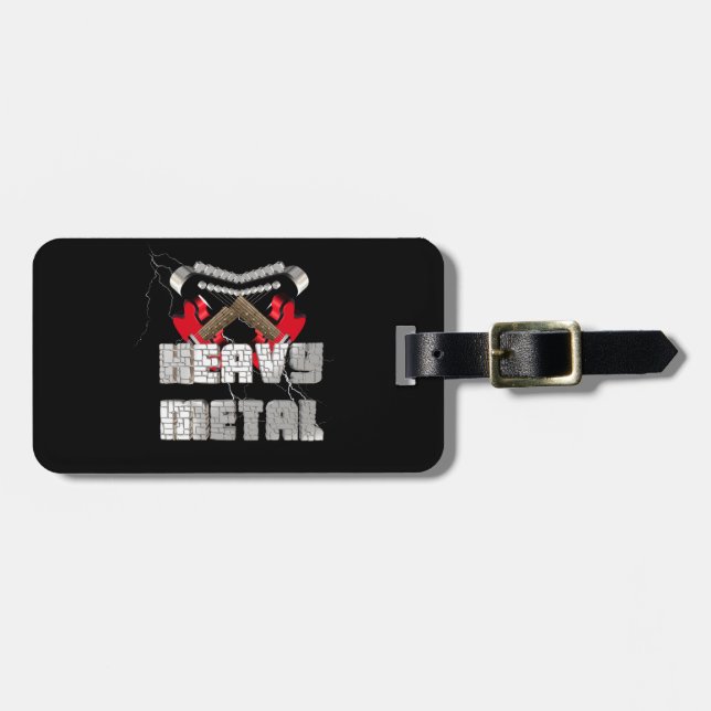 Heavy metal luggage tag (Front Horizontal)