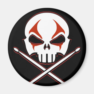 Heavy Metal Magnet Rock & Roll Drummer Magnets