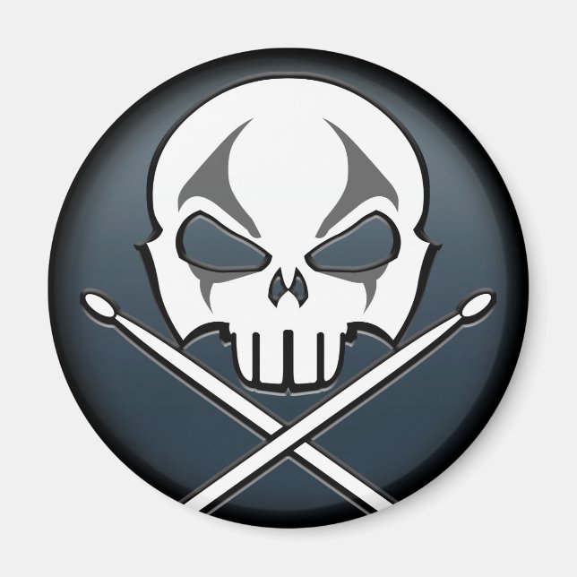 Heavy Metal Magnet Rock & Roll Drummer Magnets (Front)